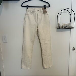 Madewell Vintage Canvas Cream The '90s Straight Jean Size 23